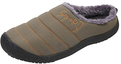 Generisch Ciabatte Donna Calde Scarpe Invernali Per Con Le Donne Pantofole In Feltro 2025 Morbido Peluche Con Memory Foam Pantofole In Pelle Di Agnello, a, 41 EU