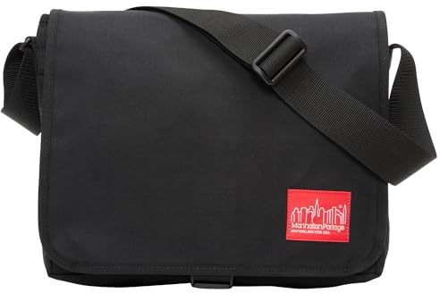 Manhattan Portage Deluxe Computer Bag 13 Inch Laptop with Trolley Sleeve & Spacious Compartment Work & Travel Shoulder Bag (Black)