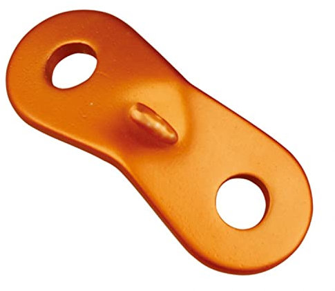 Zweilochspanner, Zeltleinenspanner, Alu, 10 Stück, Orange, 9101