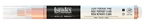 Liquitex 4620810 Professional Paint Marker, Acrylmarker mit hochpigmentierte Acrylfarbe auf Wasserbasis für den Innenbereich & Außenbereich, feine Spitze - Rosa Hell