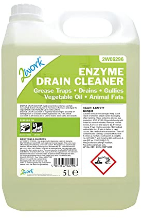 2Work Enzyme-Based Drain Cleaner 5 Litre Bulk Bottle 2W06296