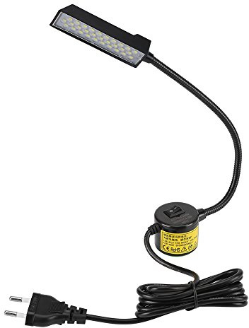 Fdit 30-LED Lámpara de Luz Cuidados de Vista Lámparas de Mesa Interruptor de Base Magnética Ajustable para Leer Máquina de Coser (Enchufe de UE)