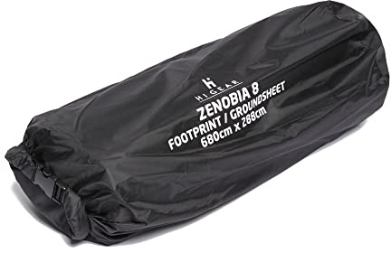 Hi-Gear Zenobia 8 Tent Footprint, Prolongs the Life of your Tent, Groundsheet Protector, Tent Accessories, Festival Essentials, Camping Accessories, Camping Equipment, Grey, One Size