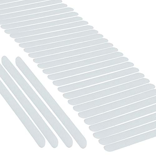 TDDL 30 Pièces Autocollants Antidérapants, Autocollants de Douche Bandes de Sécurité de Bain Transparent Auto-adhésif Antidérapant Autocollants pour Baignoires Douches Marches d’escalier