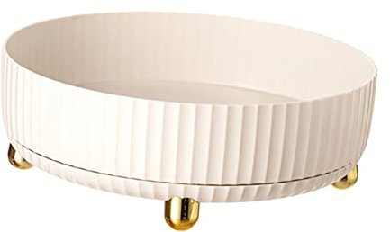 PHENOFICE ripiano rotante organizer per barattoli di condimento portaspezie girevole kitchen storage rack Organizzatore per condimenti portaspezie rotante carosello delle spezie pp bianca