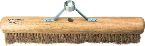 Synx Tools Escoba Coco Suelta 50 cm Escoba de habitación con Soporte de Mango - Cerdas de Coco - Cerdas Suaves - Escoba de Interior - Escoba Koko - sin Mango