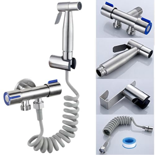 CHILL HOUSE Bidet Handbrause Für Toilette - Handbrause Bad Bidet mit Jet Spray Toilet Germany und Waschbeckenbrause mit Schlauch. Po Dusche Toilette Edelstahl AISI 304, Universelle Kompatibilität