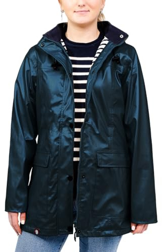 Breizh Ocean - Ciré Femme Imperméable - du XS au 4XL - Création Française GUIDEL - Manteau Femme à Capuche - Veste Imperméable avec Couture Impermeable - Grande Taille Disponible