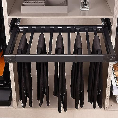 Tiroir à pantalons extensible pour armoire, support à pantalons extensible, tringle à vêtements dissimulée dans le meuble de la machine à laver, support à pantalons extensible en métal, pantalons am