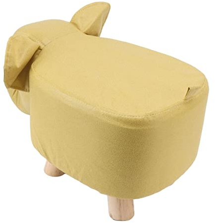 ZAICOLER Taburete de Pie, Hermosos Estudios de Animales de Dibujos Animados de Elefante Tapato de Taponeo de Reposo para la Sala de Juegos de la Sala de Juegos, 11.8x9.8x9.4in (Yellow)