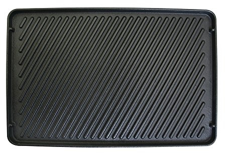 Swissmar Replacement Grill Plate for Classic, Stelvio, Zermatt & Eiger Raclette Models – Reversible Cast Iron Griddle Hot Plate for Indoor Electric Grilling, BBQ, and Griddle Cooking