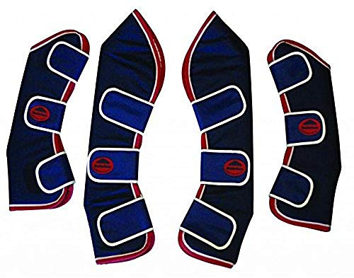 WeatherBeeta 1200D Wide Tab Long Travel Boots, Navy/Red/White, Full