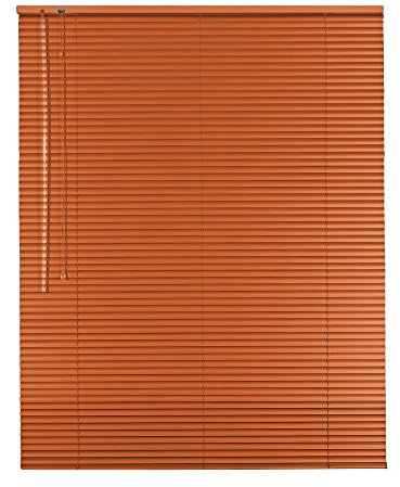 Original Easy-Shadow Aluminium Jalousie Jalousette Breite 145 x 110 cm Höhe in Farbe terracotta - Bedienseite links - Fensterjalousie Jalousien Alu-Jalousien Alu-Jalousetten Fenster Rollo Lamellenbreite 25 mm Lamellen / Maßanfertigung
