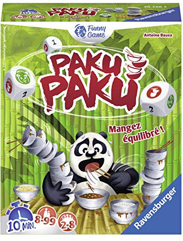 Ravensburger - Paku Paku - Jeu d'ambiance - Jeu de dés - Jeu d'adresse - en Famille ou Entre Amis - à partir de 8 Ans - de 2 à 8 Joueurs - 26726 - Mixte - Version française