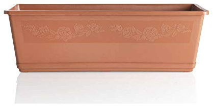 Bama cassetta Balconella, da balcone Con piattino,,, Terracotta, 50 cm