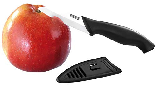 GEFU Keramikmesser CERAMO – Scharfes Küchenmesser für Obst & Gemüse, hygienisch, geschmacksneutral, rostfrei