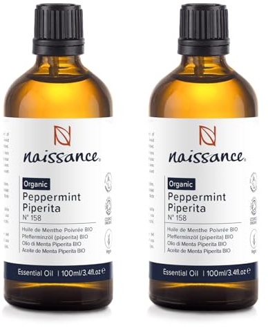 Naissance Peppermint Essential Oil 200 ml (2 x 100ml) Certificado Orgánico 100% puro