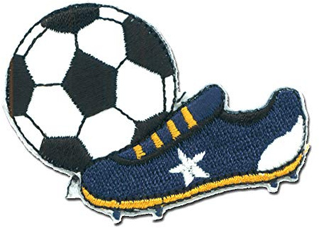Catch the Patch Fußball Fußballschuh Sport - (Größe: 6 x 4,3 cm) Aufnäher, Bügelbilder, Aufbügler, Applikationen, Patches, Sticker zum Aufbügeln oder Aufnähen – für Kleidung, Taschen, Jacken