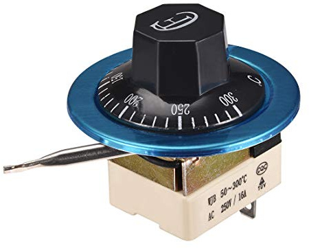 uxcell 1NO 1NC AC 220 16A 50-300C Temperature Control Switch Capillary Thermostat for Oven Refrigerator Heater, 70cm Length