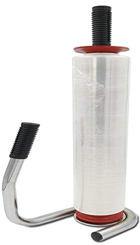 verpacking Stretchfolie 23 my Transparent 50 cm x 300 m reißfeste Umzugsfolie Folie für Möbel Wickelfolie Palettenfolie Packfolie (1 Rolle + 1 Profi-Abroller)