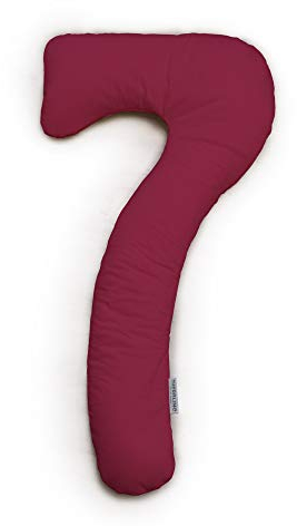 Theraline my7 Ersatzbezug für Seitenschläferkissen, Bezug aus feiner Bambus-Viskose + Bio Baumwolle, Bamboo Collection, Farbe: Brombeere Bambus-Kollektion