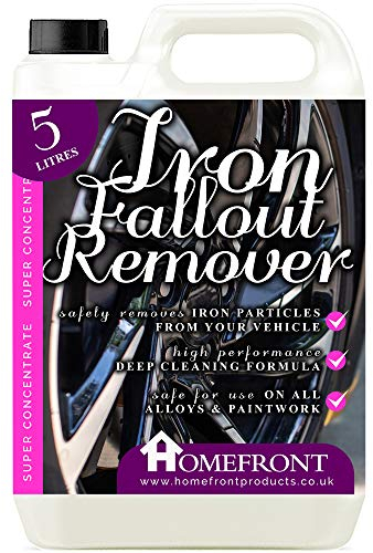 Homefront Iron Fallout Remover - Removes Iron Particles from Alloys, Paintwork, Glass, Mirrors & More - Colour Change Indicator (5 Litres)