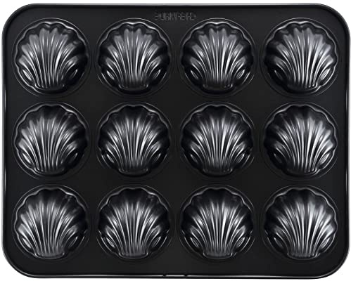 CHEFMADE Madeleine Pan, Nonstick 12 Cavity Spherical Shell Madeline Bakeware