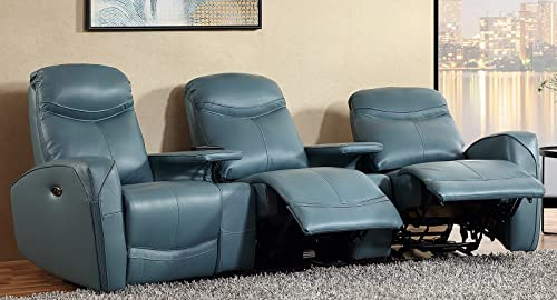 Mapo Möbel Elektrisches Ledersofa Kinosofa Relaxcouch Fernsehsofa 3624eee-Cup-3-A-3845