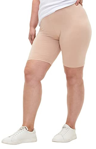 Zizzi Große Größen Damen Einfarbige Fahrradshorts aus Viskose Gr 42-44 Frappé