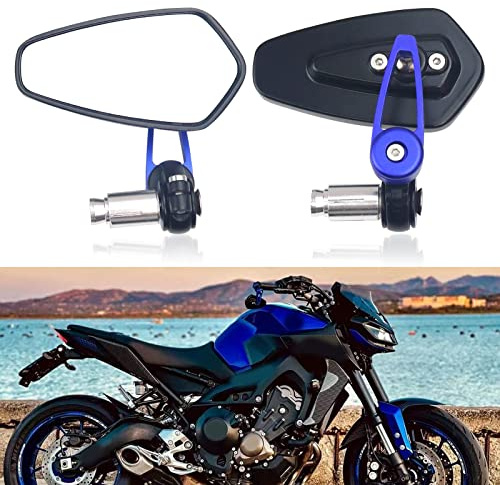 BREDUXSER Motorcykel 7/8 tum 22 mm universell spegel för Cafe racer CB1000R CB400 MT07 MT09