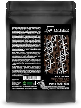 Tinta Vegetale Castano Scuro Intenso Bio - Henné Chocolate Fondant Castano