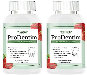 ProDentim Advanced Oral Probiotics (60 CHEWABLE Tablets x 2) 2 TUBS of CHEWABLE Tablets