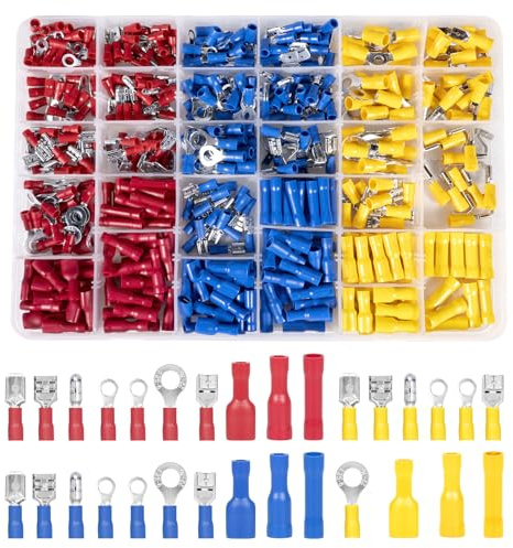 480 stycken kabelskor set, 30 typer kabelskor, kabelskor sortiment bilplatta plugg-set, kabelkontakter, klämkontakter, platta kontakter