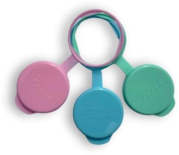 3 Pack Pastel Reusable Milk Bottle Tops | UK Made | Airtight | Leakproof Milk Bottle Lids | Perfect Fit for UK 1-Pint Glass Bottles | Eco-Friendly | Dishwasher Safe | Fully Recyclable