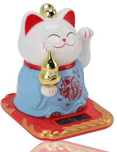 Gato de la Suerte Que agita el Brazo, Gato de la Fortuna Solar, Buena Suerte, Riqueza, Gatos acogedores, Lindo Gato Que agita, Gato de la Suerte Feng Shui, Gato Chino de la Suerte Buena Suerte Gato