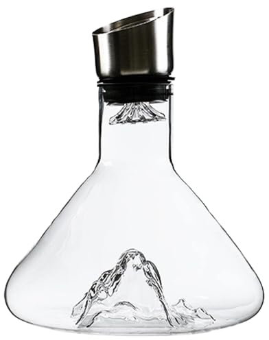 Decanter Per Vino, Vino Decanter Da 1,5 L Con Aeratore, Caraffa Per Vino Rosso In Cristallos, Decanter Per Vino In Cristallos Con Filtro In Acciaio Inossidabile Per Amanti Del Vino