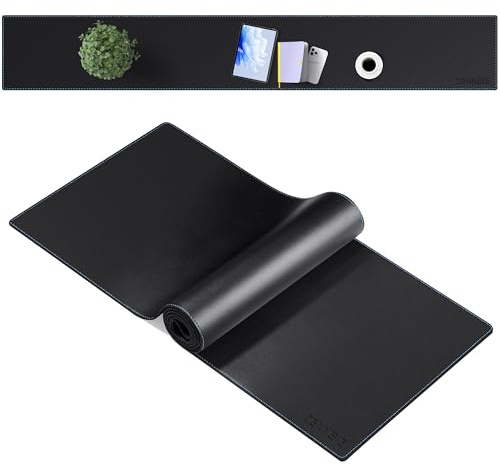 CENNBIE Console Table Cover, Black PU Leather, 200 x 30 cm, Not Water Resistant