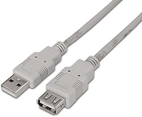 PRENDELUZ Cable USB - cable 2.0 tipo A/M-A/H, 3 metros de longitud, ideal para transferencias de datos rápidas y conexión de dispositivos.*