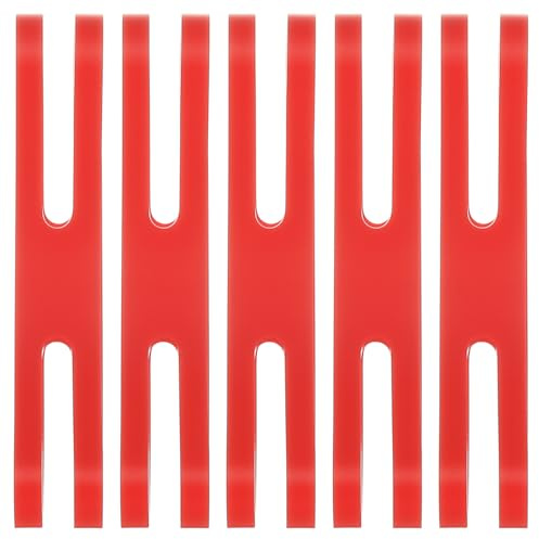 PATIKIL 4 Inch H Silicone Bands, 5 Pcs Elastic Rubber Wrapping Bands Heavy Duty Colored Thick Rubber Bands for Outdoor Notebook Book Wallet Pot Box, Red