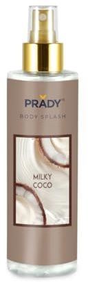 Prady Body Splash Milky Coco Femme – 250 ml – Profumo per il corpo tropicale e fresco con note di cocco cremoso