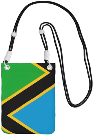 BOXILTD Tanzania flagga telefonväska crossbody – mobiltelefon crossbody-väska med justerbar rem för daglig användning och pendling