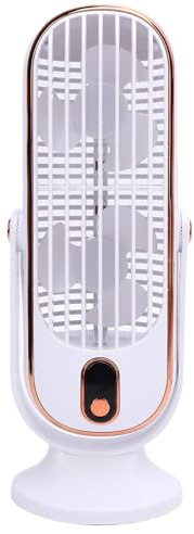 Decumeby Ventilatore da Scrivania Portatile a Torre a Doppia Ventola a 5 velocità Ventola di Raffreddamento da Scrivania Ricaricabile USB per Dormitori da Camera da Letto in Ufficio, 9,8x3,5 Pollici