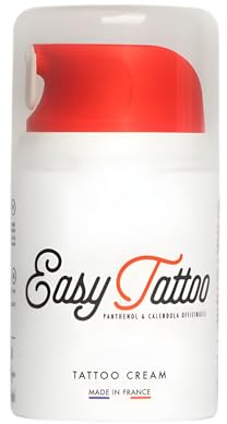 EasyTattoo Otzi Tattoo Aftercare Cream - 50ml - Panthenol Cream for Fast Healing, Moisturising & Soothing New Tattoos - Vegetarian, Hypoallergenic & Made in France