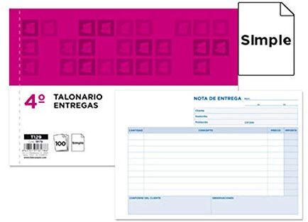 liderpapel T129 carnet de livraisons