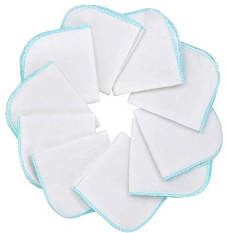 Molton Flanel - Confezione da 10 panni in cotone bianco