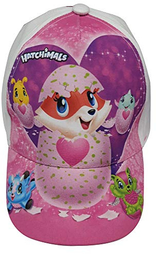 Casquette Hatchimals Girl avec Figurine représentant différents Animaux, Casquette de Baseball, Kappy, Casquette pour Enfant (52, Blanche)