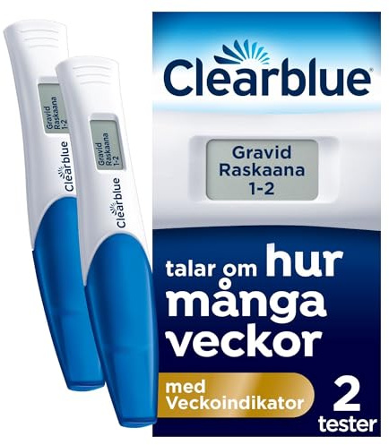 Clearblue Digital Graviditetstest Med Veckoindikator, Det Enda Testet Som Talar Om Hur Många Veckor, 2 Digitalt Tester