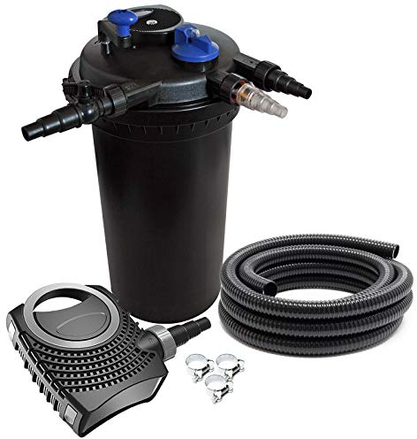 SunSun CPF-15000 SET 30000l 18W UVC NEO8000 Bomba Manguera Set de filtro para estanque