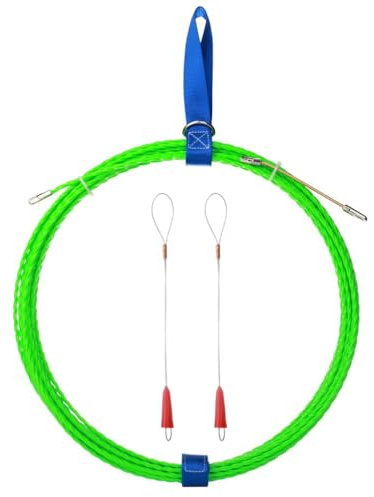 Fish Tape Wire Puller Through Wall Wire Threader Fish plus Fish Cable Fastener with Steel rope 32FT(10M)