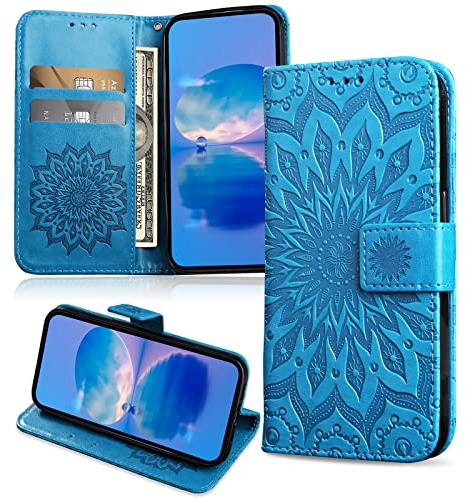 FCAXTIC Fodral för iPhone SE 2022 / iPhone SE 2020 / iPhone 8 / iPhone 7, PU Läder Skal Hölster med Plånboks, Magnetisk i Kortfack Fodral för iPhone SE 2022 / iPhone SE 2020 / iPhone 8 / iPhone 7,Blå